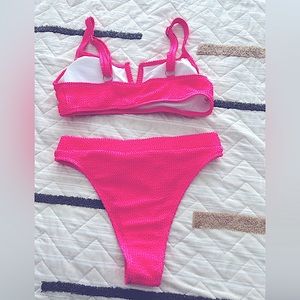 Hot pink 2 piece swimsuit
